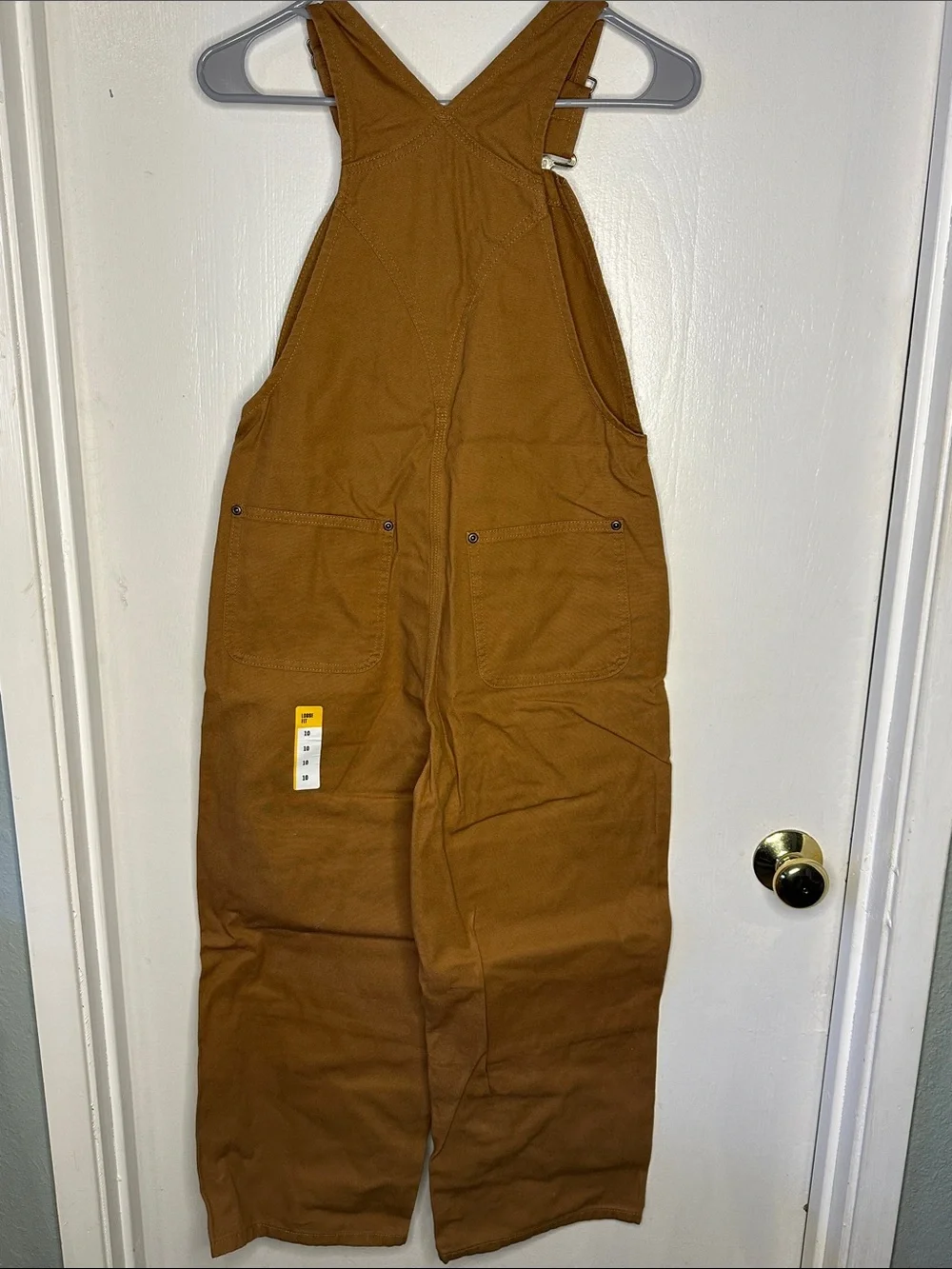 Carhartt Brown Loose Fit Canvas Bib Overalls